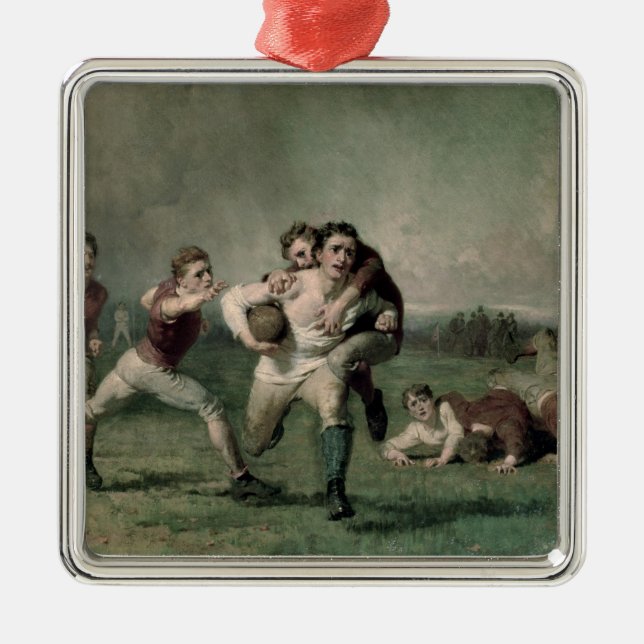 Will he do it? metal ornament (Front)