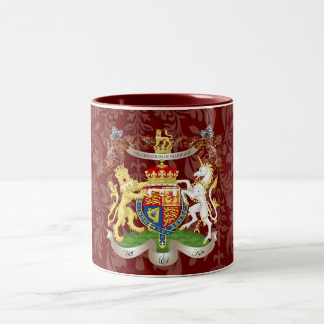 Will+Kate Memorabilia Mugs, customizable colour! Two-Tone Coffee Mug (Center)