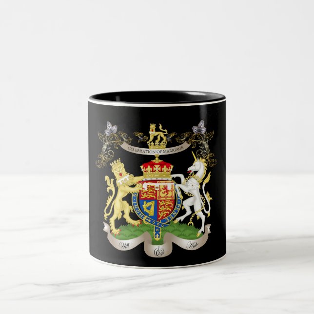 Will+Kate Memorabilia Mugs, customizable colour! Two-Tone Coffee Mug (Center)