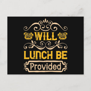 Will Lunch Be Provided Invitation Postcard