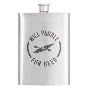 Will Paddle For Beer Hip Flask