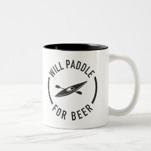 Will Paddle For Beer Two-Tone Coffee Mug