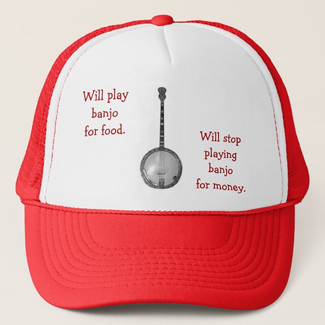 Will play banjo for food Hat (Front)