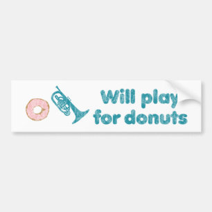 Will Play Mellophone for Doughnuts Bumper Sticker