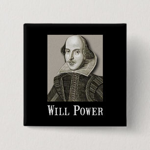 Will Power 2 Inch Square Button