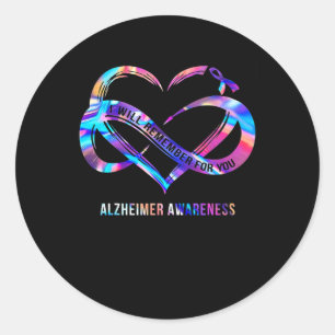 Will Remember For You Alzheimerheimer Awareness Classic Round Sticker