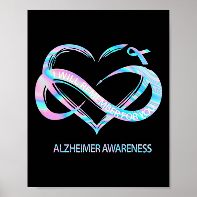 Will Remember For You Alzheimerheimer Awareness Cu Poster (Front)