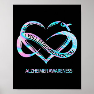 Will Remember For You Alzheimerheimer Awareness  Poster