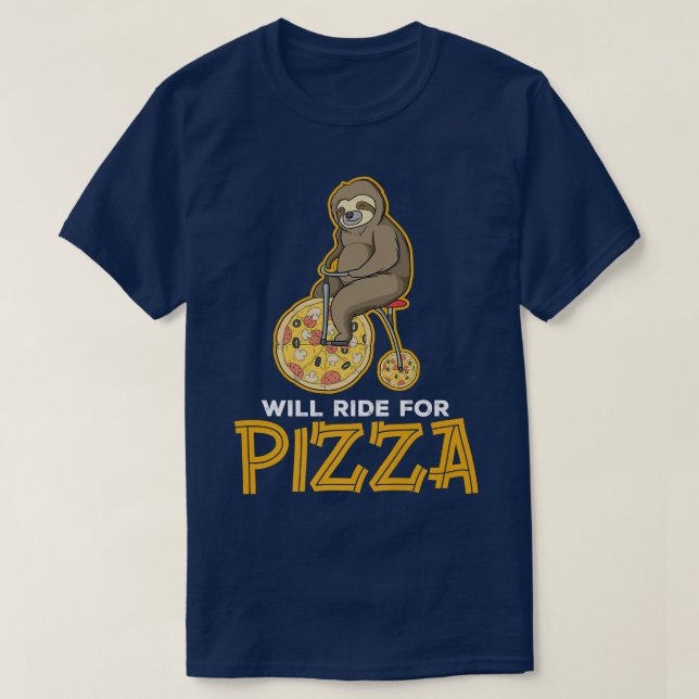 Will Ride For Pizza 36075975 T-Shirt (Design Front)