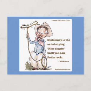 Will Rogers & Carte Postale de Citation