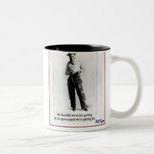 "Will Rogers - Government" Two-Tone Coffee Mug