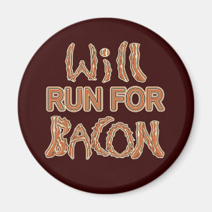WILL RUN FOR BACON Running Tees & Gear Magnet