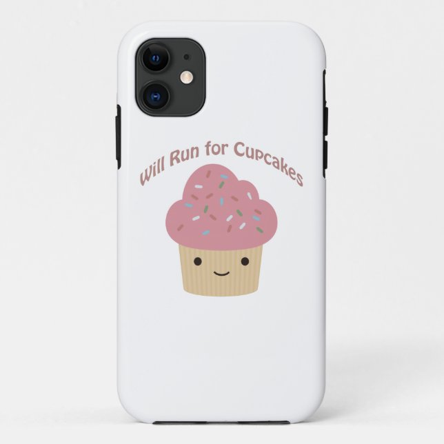 Will Run for Cupcakes Case-Mate iPhone Case (Back)