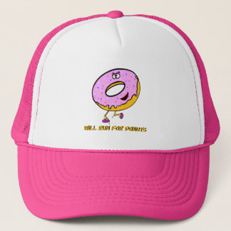 Will run for doughnuts trucker hat