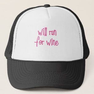 Will run for wine trucker hat