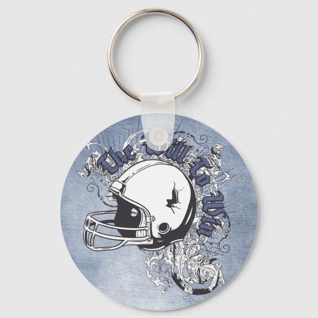 Will to Win Football Keychain (Front)