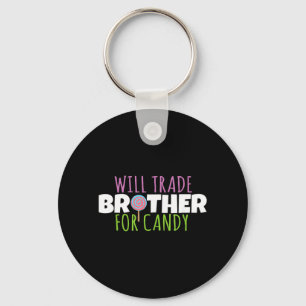 Will Trade Brother for Candy Funny Halloween Keychain
