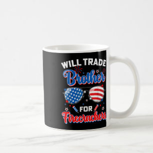 Will Trade Brother For Firecrackers American Flag Coffee Mug