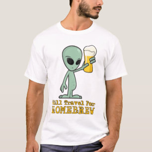 Will Travel For Homebrew (Logo on Back) - Light T-Shirt