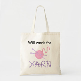 "Will work for YARN" Tote Bag