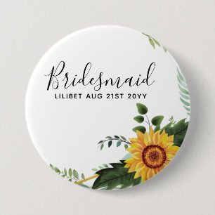 Will You Be Bridesmaid Maid Honour Thank You Mothe 3 Inch Round Button