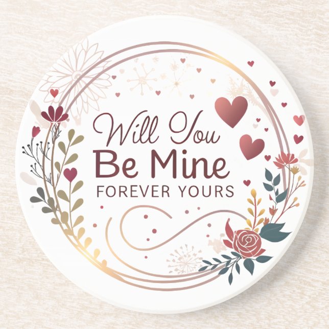 Will You Be Mine – A Timeless Promise of Love Coaster (Front)