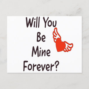 Will You Be Mine Forever Holiday Postcard