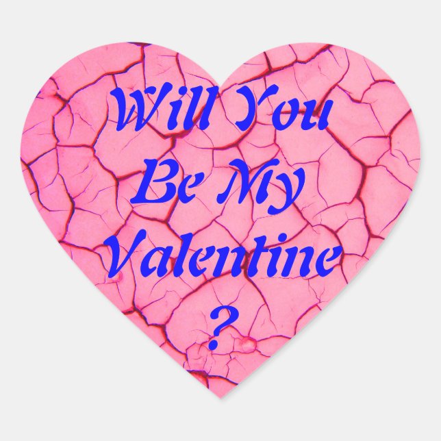 Will You Be Mine Heart Sticker (Front)