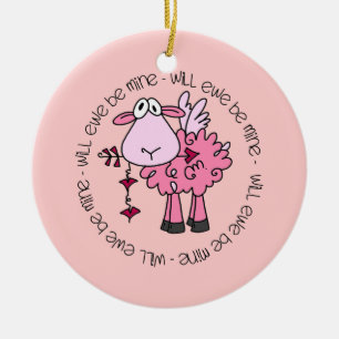 Will You Be Mine Valentine Ceramic Ornament
