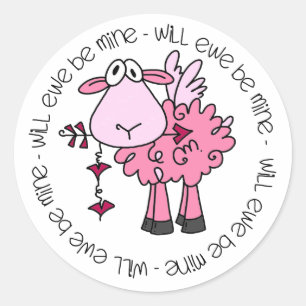 Will You Be Mine Valentine Classic Round Sticker