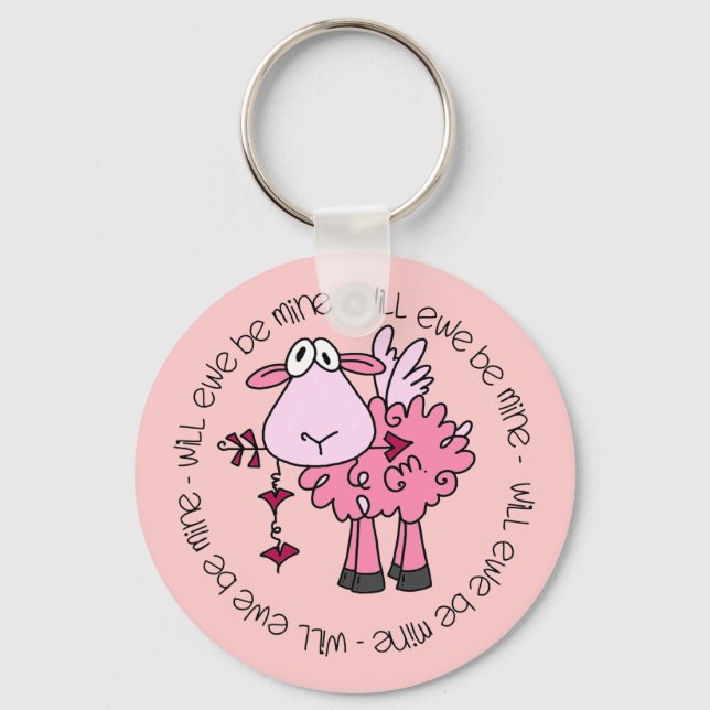 Will You Be Mine Valentine Keychain (Front)