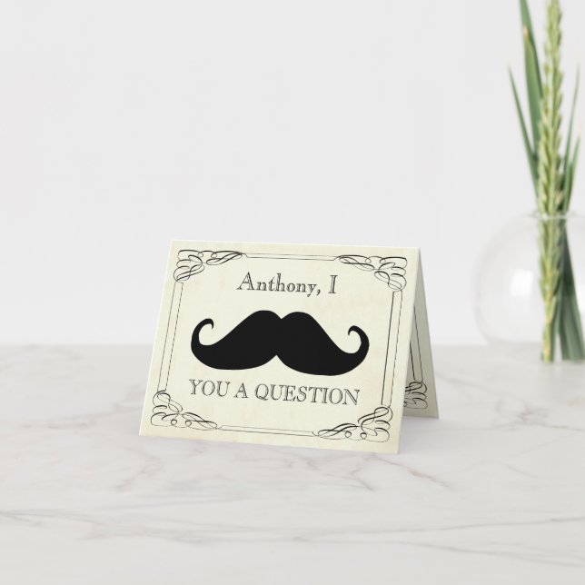 will you be my best man ? be my groomsman invitation (Front)