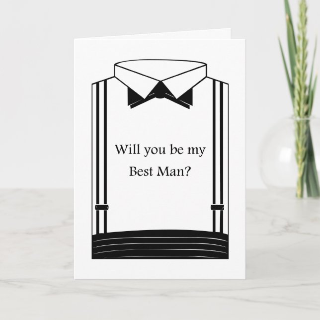 Will you be my Best Man? Best Man request. Invitation (Front)