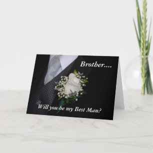 Will You Be My Best Man Brother Invitation