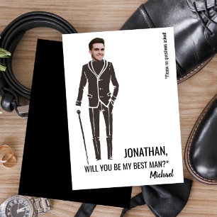 Will you be my Best Man funny photo proposal card