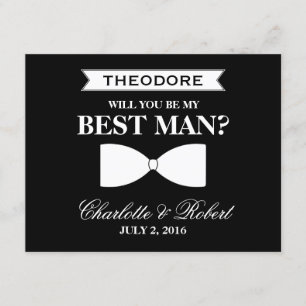 Will you be my Best Man   Groomsman Invitation