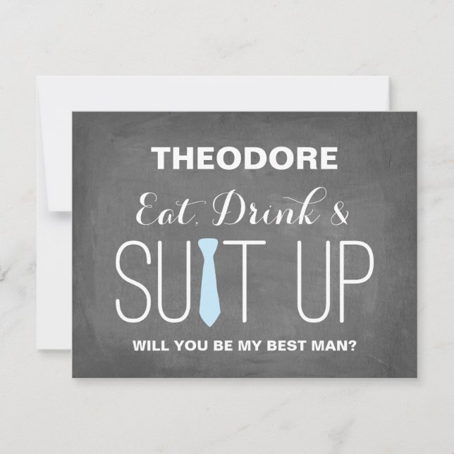 Will you be my Best Man ? | Groomsmen Invitation (Front)