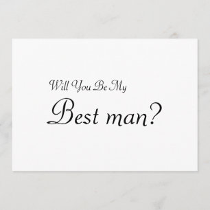 Will You Be My Best man Invitation