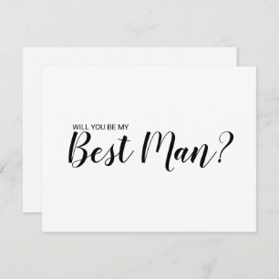 Will You Be My Best Man? Modern Proposal Card