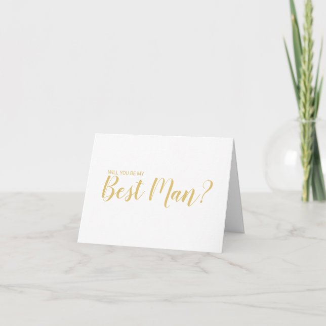 Will You Be My Best Man? Modern Proposal Card (Front)