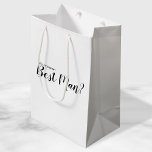 Will You Be My Best Man? Modern Proposal Medium Gift Bag<br><div class="desc">"Will You Be My Best Man?" Modern Proposal Gift Bag
features title "Will You Be My Best Man?" in black modern script font style on white background.</div>