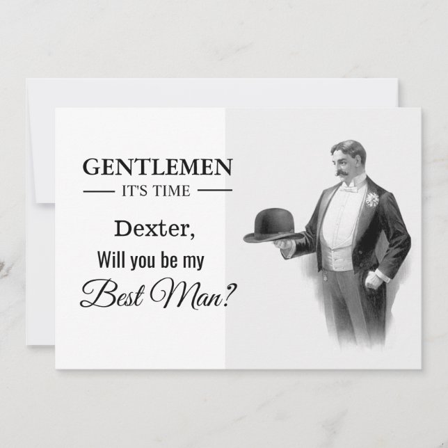 Will You be My Best Man Request Card? Invitation (Front)