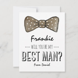 Will You Be My Best Man?   Rustic Groomsmen Invitation