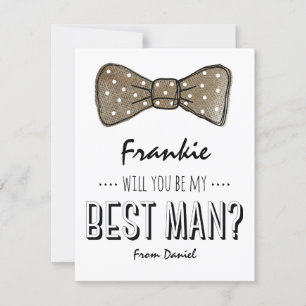 Will You Be My Best Man?   Rustic Groomsmen Invitation