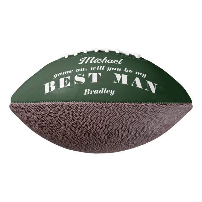 Will You Be My BEST MAN Wedding Personalized Name Football (Rotated 270)