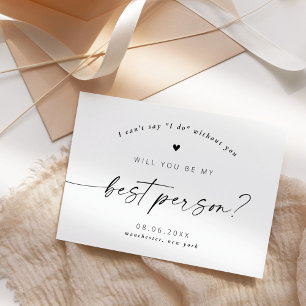 Will you be my Best Person Elegant Script Invitation