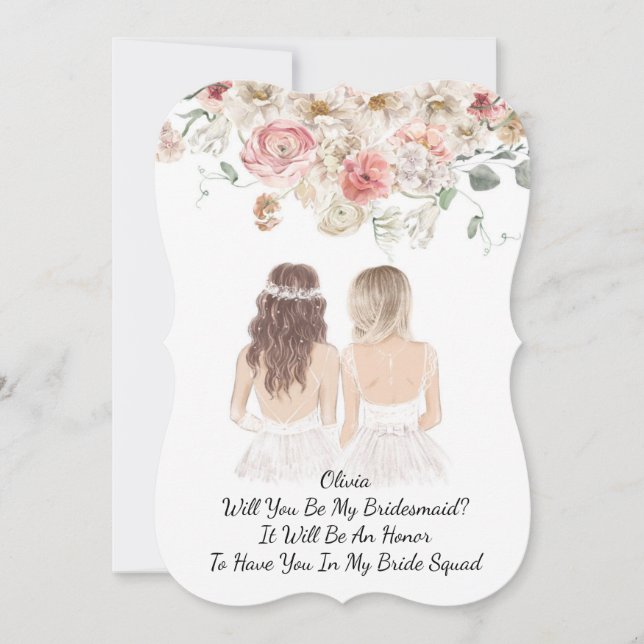 WILL YOU BE MY BRIDEMAID PROPOSAL SAVE THE DATE (Front)