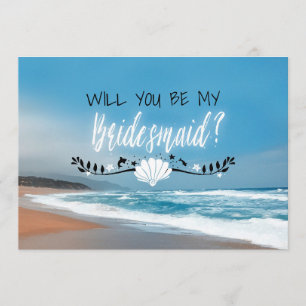 Will You Be My Bridesmaid Beach Bridesmaid Invitation