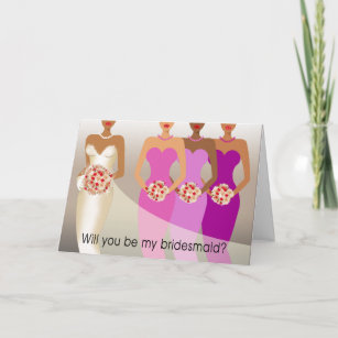 Will you be my Bridesmaid? Bridal Party   purple Invitation