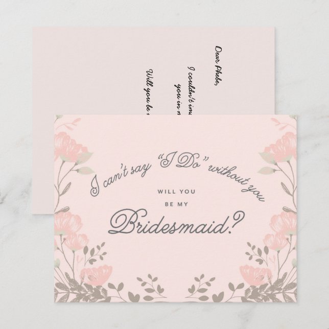Will You Be My Bridesmaid? | Bridesmaid Card (Front/Back)